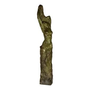 1920s Nude Female Bronze Sculpture by Edouard Vereycken
