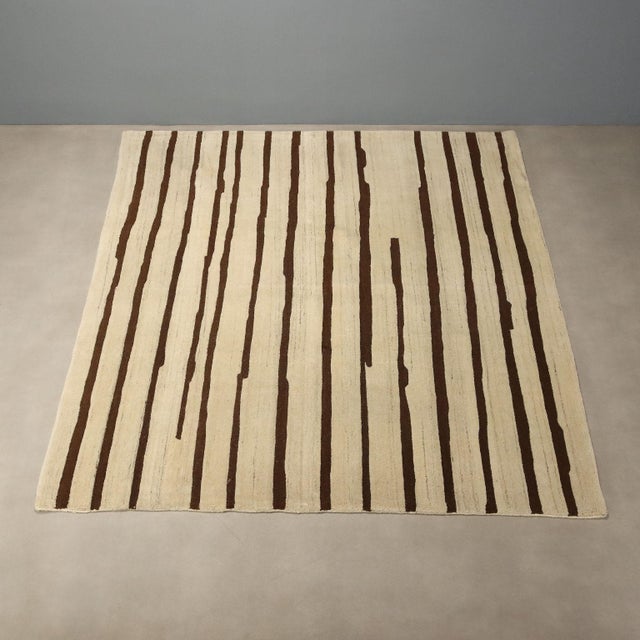 Middle Eastern Striped Gabbeh Rug For Sale - Image 3 of 8
