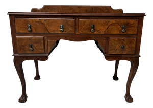 Regency Flat Desk in Mahogany and Veneer, 1800s