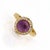 Amethyst Gemstone Gold & Diamond Statement Ring, Size 4 For Sale - Image 4 of 6