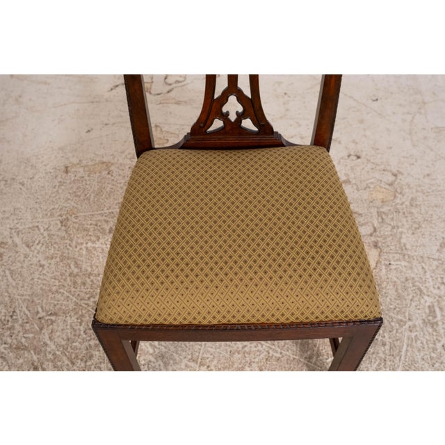 Wood Set of 8 Henredon Chippendale Mahogany Dining Room Chairs For Sale - Image 7 of 16