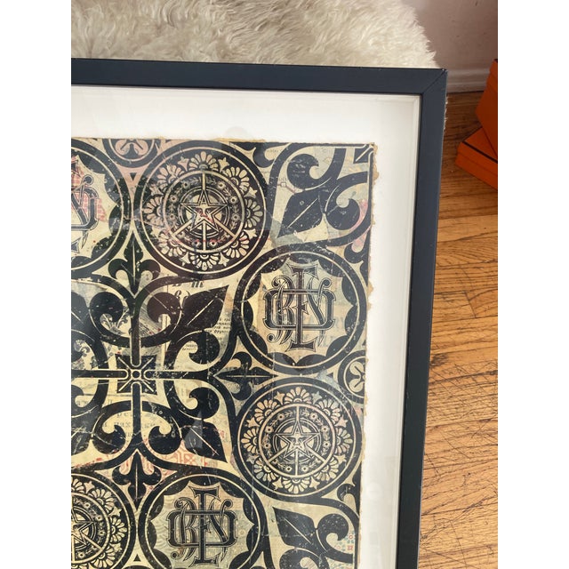 Shepard Fairey Ap Rise Above Peace Patterns Hand Painted Mixed Media Collage Ap 1/1 2006 For Sale In Los Angeles - Image 6 of 12