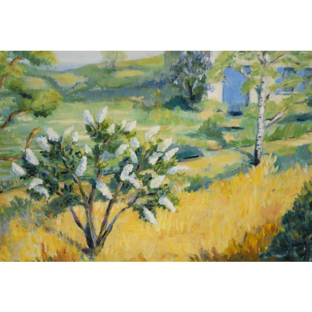 2000 - 2009 "One June" - Original Oil on Masonite by Richard M Bacon For Sale - Image 5 of 7
