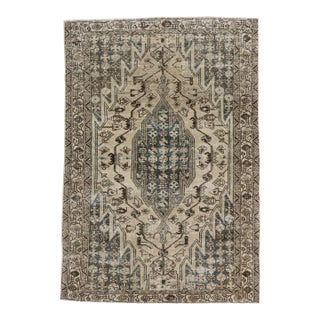Vintage Circa 1940 Distressed Mazlagan Rug 4ft 5in X 6ft 3in For Sale