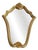 Vintage Scalloped Gilded Wood Wall Mirror, France, 1960s For Sale