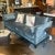 Mid-Century Modern York Modern Blue Velvet Sofa With Bolster Pillows For Sale - Image 3 of 3