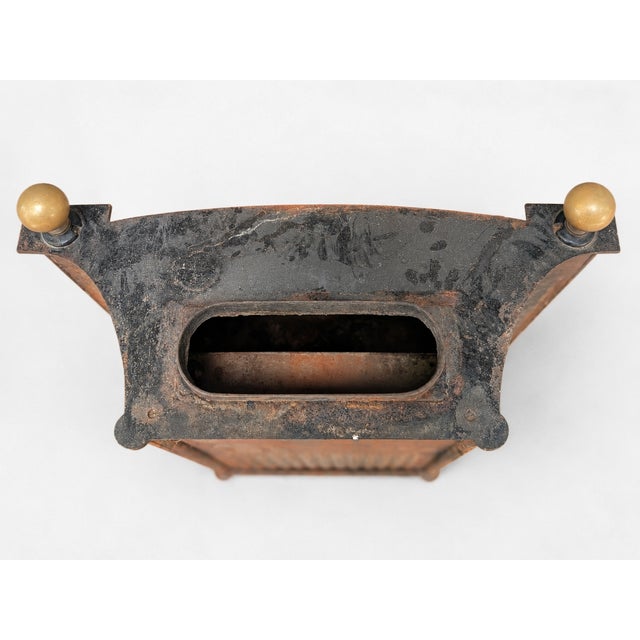 Antique Portland Stove Foundry No 76 Cast Iron Franklin Fireplace Georgetown DC For Sale - Image 10 of 16