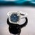 2010s Natural Sapphire Diamond Ring Size 6.5 14k White Gold 2.25 Certified For Sale - Image 5 of 9