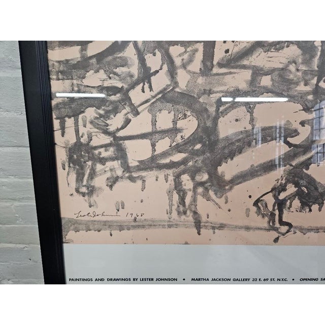Signed Lester Johnson Exhibition Poster, 1969, Martha Jackson Gallery For Sale In Providence - Image 6 of 13