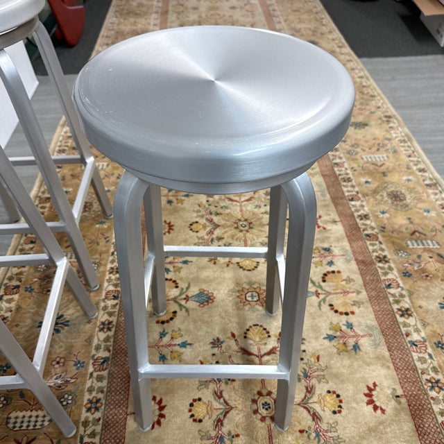 Crate & Barrel Swivel Bar Stools, Pair For Sale - Image 12 of 12