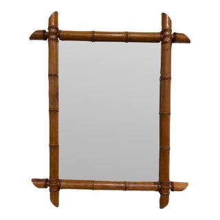 19th Century Faux Bamboo Mirror For Sale