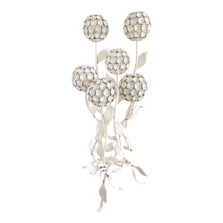 Vintage Tole Hydrangea Floor Lamp in Hollywood Regency Style For Sale