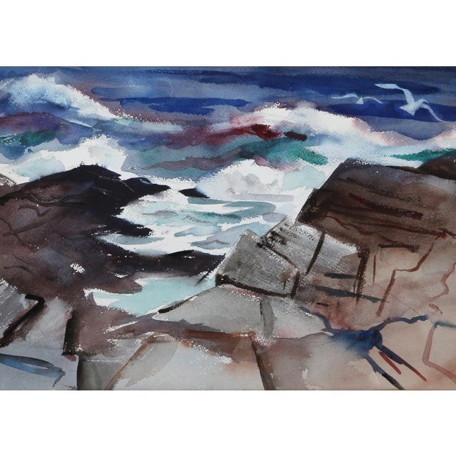Looking out over the white caps from the shore, Eve Nethercott's unique perspective of the coastline provides a...