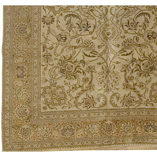 Antique Circa 1920 Hand Knotted Brown Rug 6'9 X 9'3 For Sale In New York - Image 6 of 8