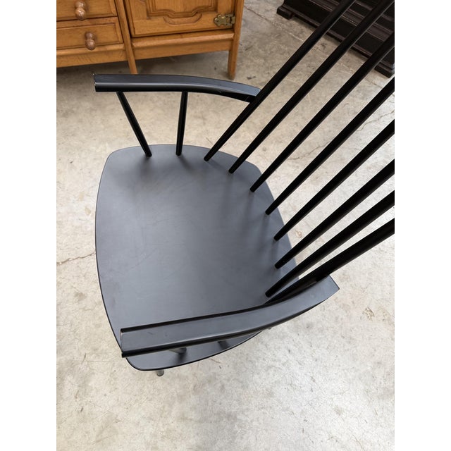 Wood Hay Armchair in Blackened Wood, 1990s For Sale - Image 7 of 10