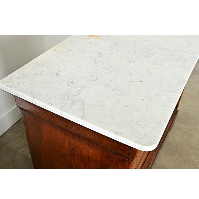 White French 19th Century Louis Philippe Marble Top Commode For Sale - Image 8 of 11