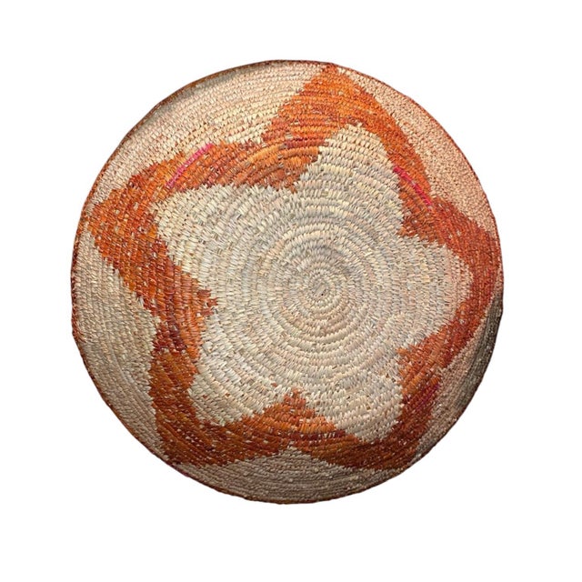 Basket made in the style of Native American with Earthy colors woven into a wide mouth Star image Catchall basket. Great...