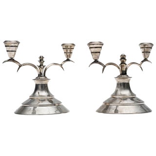 Vintage Italian Decorative Candleholders, 1920s, Set of 2 For Sale