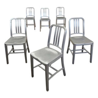 1980s Emeco Set 6 "Navy 1006 Chairs" For Sale