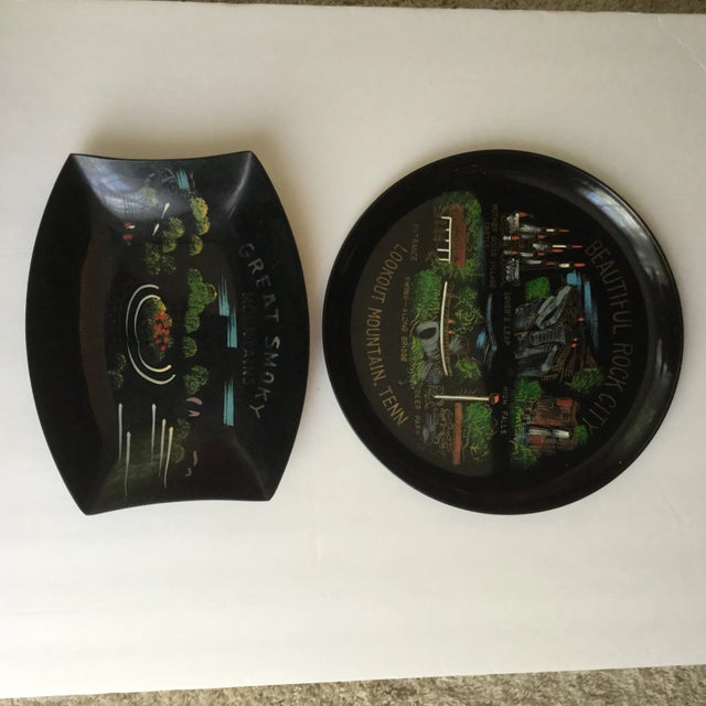 Plastic Tennessee Mid-Century Souvenir Trays - A Pair For Sale - Image 7 of 11