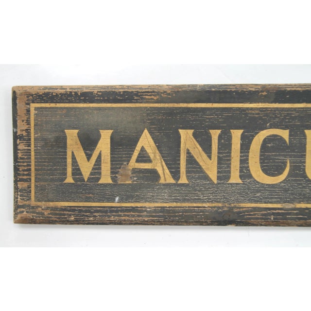 Brown Early Manicuring Sign For Sale - Image 8 of 9