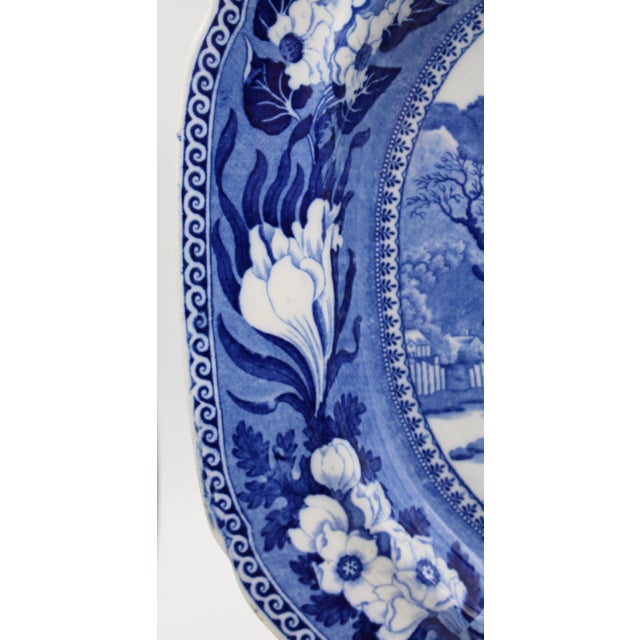 Early 19th Century Circa 1820-30 English "Fallow Deer" Pattern Pearlware Platter For Sale - Image 5 of 9