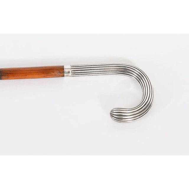 Antique Continental Silver Walking Stick Cane, 1890s For Sale - Image 4 of 9