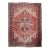 1920's Antique Deep Red and Blue Coloring Rug 10 6 X 13 For Sale