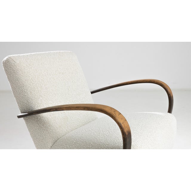 1950s Czech Wooden Armchair by J. Halabala For Sale In Greensboro - Image 6 of 7