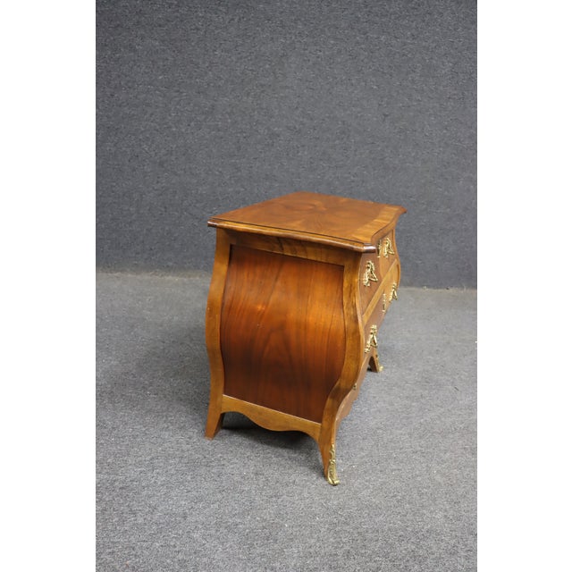 Wood Late 20th Century Baker French Bombay Style Nightstand For Sale - Image 7 of 10