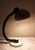Vintage German Adjustable Desk Lamp with White Metal Base and Shade and Plastic-Covered Black Flex Arm from Hustadt-...