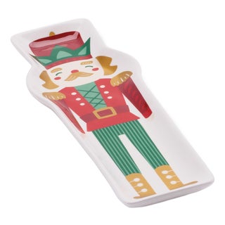 Ceramic Nutcracker Holiday Trinket Dish (Set of 4) For Sale
