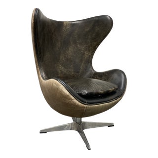 Restoration Hardware Mini 1950s Copenhagen Leather Chair For Sale