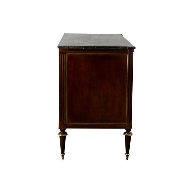 Antique Chest of Drawers with Marble Top, 1830s For Sale - Image 4 of 7