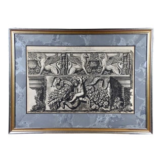 Ancient Roman Architectural Frieze: An 18th C. Piranesi Etching, 1778 For Sale