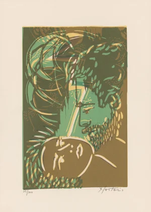 Limited Edition 1970 Linocut "The Dream 2" by Alessandro Nastasio