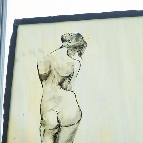 Nude Figure, Mid 20th Century, Stained Glass For Sale - Image 6 of 10