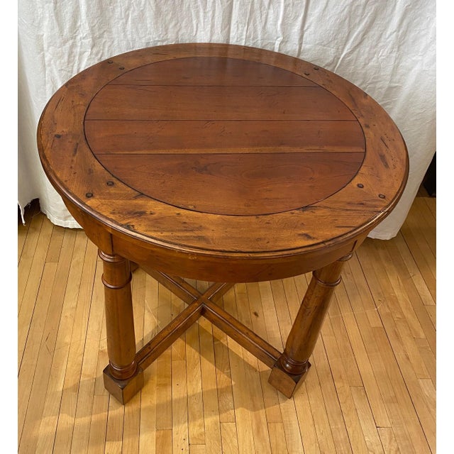 Hekman French Rustic Round End Table Chairish