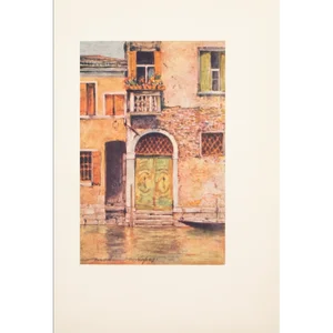 1912 Mortimer Menpes "A Ruined Palazzo", Original Full-Color Print of Venice
