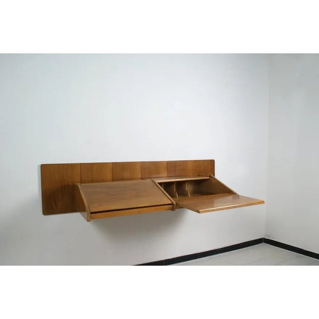 1950s Suspended Console With Mirror and Italian Desk, 1950s For Sale - Image 5 of 12