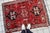 Tribal 1940s, Vintage Persian Shiraz Rug, Tribal Triple Medallion, Red Field, 4 X 5 For Sale - Image 3 of 11