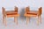Glass Mid-Century Modern Bedside Tables in Oak and Glass, 1950s, Set of 2 For Sale - Image 7 of 11