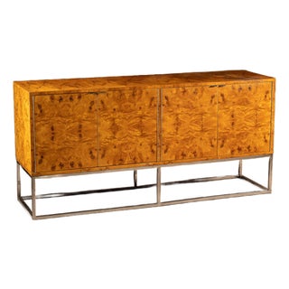Mid Century Modern "Flair" Burl Credenza by Bernhardt For Sale