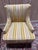 Napoleon III Wingback Armchairs in Multicoloured Striped Velvet, Set of 2 For Sale - Image 3 of 7