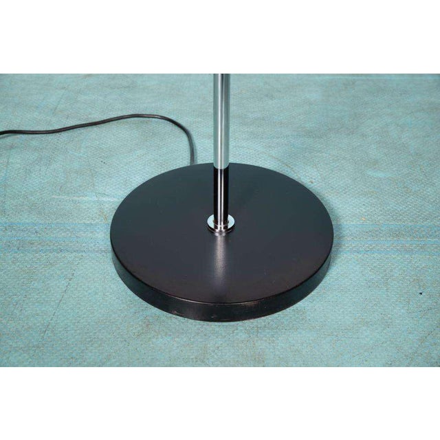 Gray Vintage Floor Lamp in Frosted Glass and Chrome For Sale - Image 8 of 15