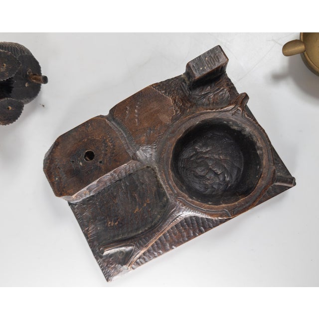 Early 20th Century German Black Forest Pipe Holder Ashtray With Bear For Sale - Image 11 of 12