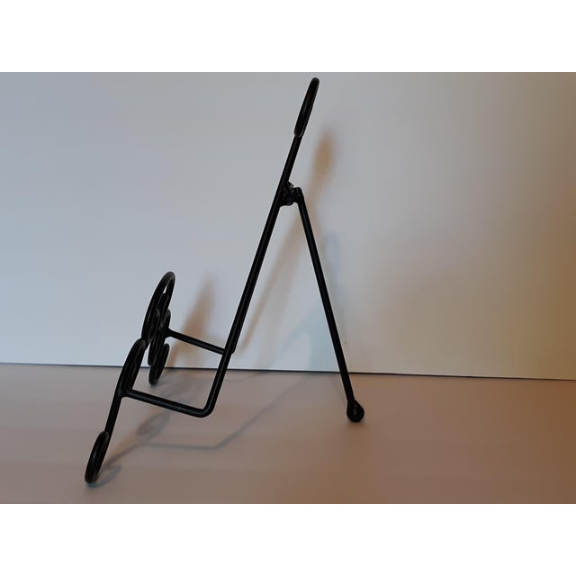1990s Black Swirled Metal Book Stand Easel Style Chairish