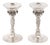 Michael Strauss Hammered Silver Candlesticks, Pair For Sale