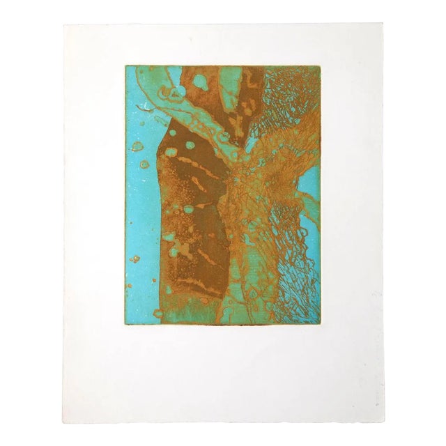 Unknown, Abstract Composition, Mixed Media Etching, Late 20th Century For Sale