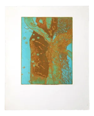 Unknown, Abstract Composition, Mixed Media Etching, Late 20th Century